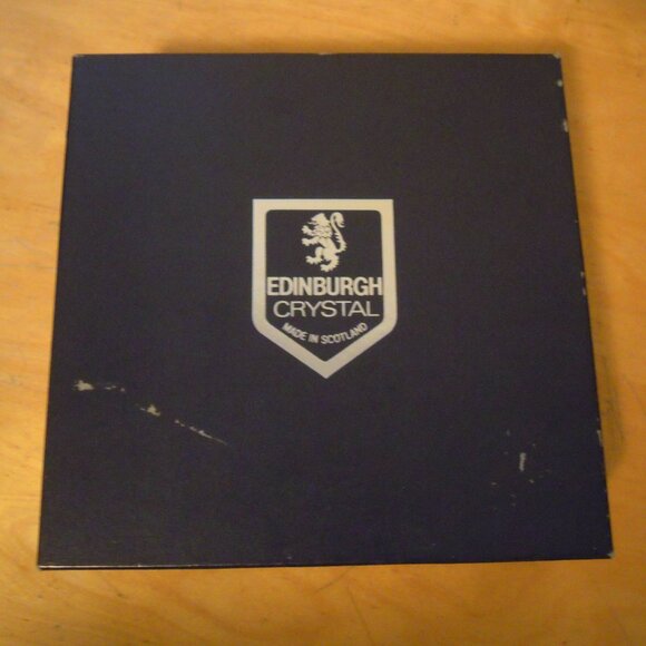 Vtg Boxed 4 Edinburgh Crystal Tumbler Whiskey Glasses 1986 Commonwealth Scotland - Picture 10 of 10